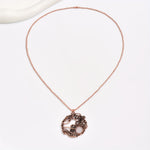 Moonstone Wire Wrapped Circle Pendant