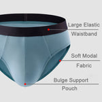 3 Pack Soft Modal Cotton Large Pouch Briefs
