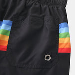 Men Colorblock Stripe Shorts Drawstring Shorts