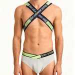 Men's Smooth Ultra-Soft Cotton 4-Way Stretch Activewear Shoulder Strap & Underwear