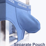 FreeLonger Men’s Microfibre Cotton Big Pouch Trunks