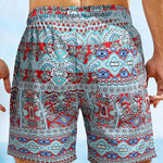 Men's Floral Printing Sports Hawaiian Shorts