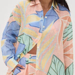 Amandine | Tropical Leaf Printed Short Set