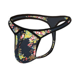 3 Pack Men's Low-Rise Breathable Ice Silk Print Sexy U-Pouch Thongs