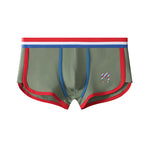 3 Pack Men's Solid Color Mid-Rise Breathable Antibacterial Sporty Cut Trunks
