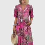 Rikkie | Elegant Floral Midi Dress