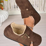 OPHELIA™ - Women’s Faux Leather Winter Shoes Plush Lined Casual Flats