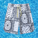Men's Breathable Print Elastic Waist Beach Shorts