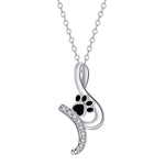 Paw Print Pendant Necklace