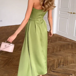Aliya | Strapless Elegant Midi Dress