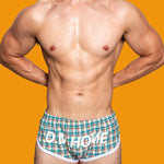 2 Pack Men's Loose Aloha Cotton Plaid Home Pants