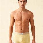 4 Pack Men's Ultra-Thin Breathable Solid Color Separated Pouch Smooth Trunks