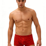 3 Pack Men's Leopard Cotton Breathable & Low-Rise Trunks