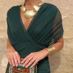 Iryna | Elegant Maxi Dress with V-Neck
