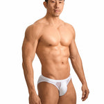 2 Pack Men's Sheer Mesh Low-Rise Sexy Ice Silk Briefs