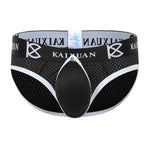 2 Pack Men's Sexy Mesh Front Opening Sponge Coaster Briefs