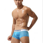 Men's Sexy Transparent Striped Trunks