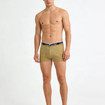 3 Pack Men's Low-Rise V-Shape Waistband Trendy Loose Fit High-Stretch Trunks