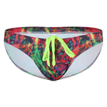 Men’s Sexy Low-rise Print Briefs With Drawstring
