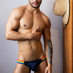 Men's Sexy Rainbow Pride Mesh Bikini