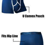 3 Pack Men's U Pouch Contour Patchline Trunks