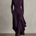 Nancy | Asymmetric Draped Maxi Dress