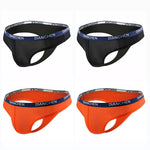 4 Pack Men's Sexy Comfortable Ice Silk Breathable Thong