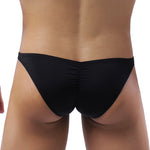 Men's Wrinkled Light Breathable Low Waist Bikini Underwear