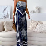 Carolanne | Vacation Ready Stylish Lace-Up Vest & Pants Two-Piece Set Dress
