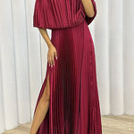 Ximena | Elegant Pleated Maxi Dress
