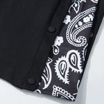 Mens Pattern Patchwork Elastic Active Athletic Shorts