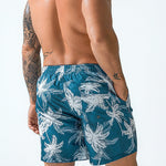 Mens Quick Drying Floral Printed Beach Board Shorts