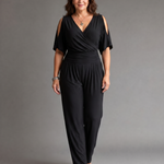 Camille | Cold-Shoulder Wrap-Waist Jumpsuit