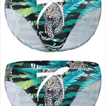 Mens Bulge Pouch Surfing Printed Bohemian Swim Briefs