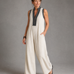 Naomi | Embroidered V-Neck Wide-Leg Jumpsuit