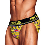 2 Pack Men's Breathable Ice Silk High-Cut Printed Bikini