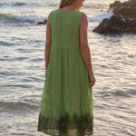 Una | Garden Texture Midi Dress