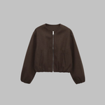 OVALIE™ - Chic Long Sleeve Zipper Crop Top Jacket