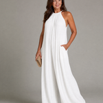 Talia | Pleated Halter Relaxed Jumpsuit
