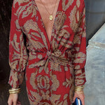 Jensen | Elegant Dress with Long Sleeves and Floral Print
