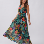Zake | Sleeveless Empire Waist Midi Dress
