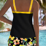 Federica - Ribbed Tankini Shorts Set