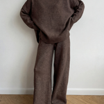BEATRIX™ – Turtleneck Sweater & Wide Leg Pants Two-Piece Set