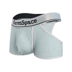 2 Pack Men's Low-Rise Side Vent & Cut-Out Design Breathable Mesh Trunks