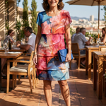 Olivia | Poised Marble Knee Length Dress