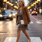Layla | Animal Print Knee Length Dress