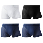 4 Pack Men’s Ice Silk Cooling Mesh Trunks