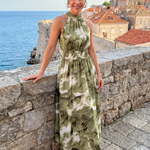 Aria | Abstract Print Midi Dress