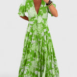 Zita | Elegant Floral V-Neck Dress