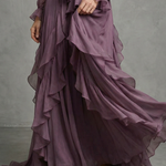 Demetria | Tie Neck Ruffle Tiered Maxi Dress